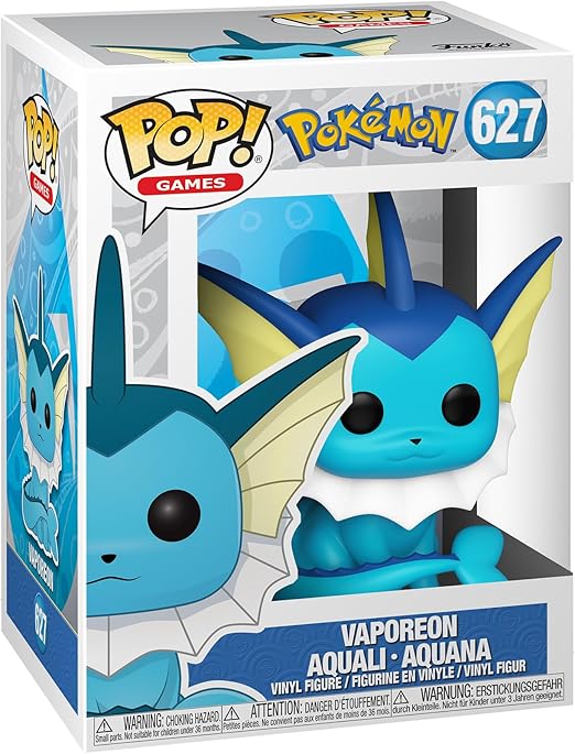 Funko Pop ! Games: Pokemon - Vaporeon - Aquali - Figurine en Vinyle à Collectionner